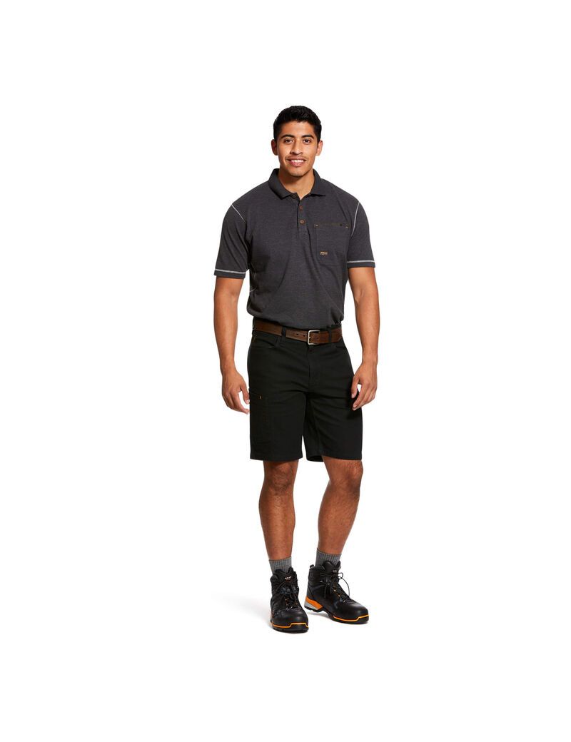 Bermudas Ariat Rebar DuraStretch Made Tough Negros | BXL764398