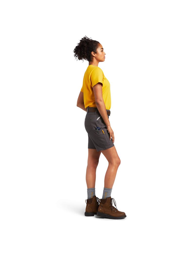 Bermudas Ariat Rebar DuraStretch Made Tough Grises | FSP758964