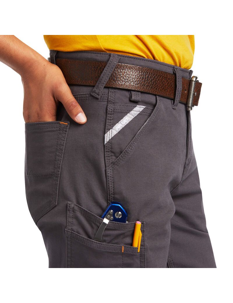 Bermudas Ariat Rebar DuraStretch Made Tough Grises | FSP758964