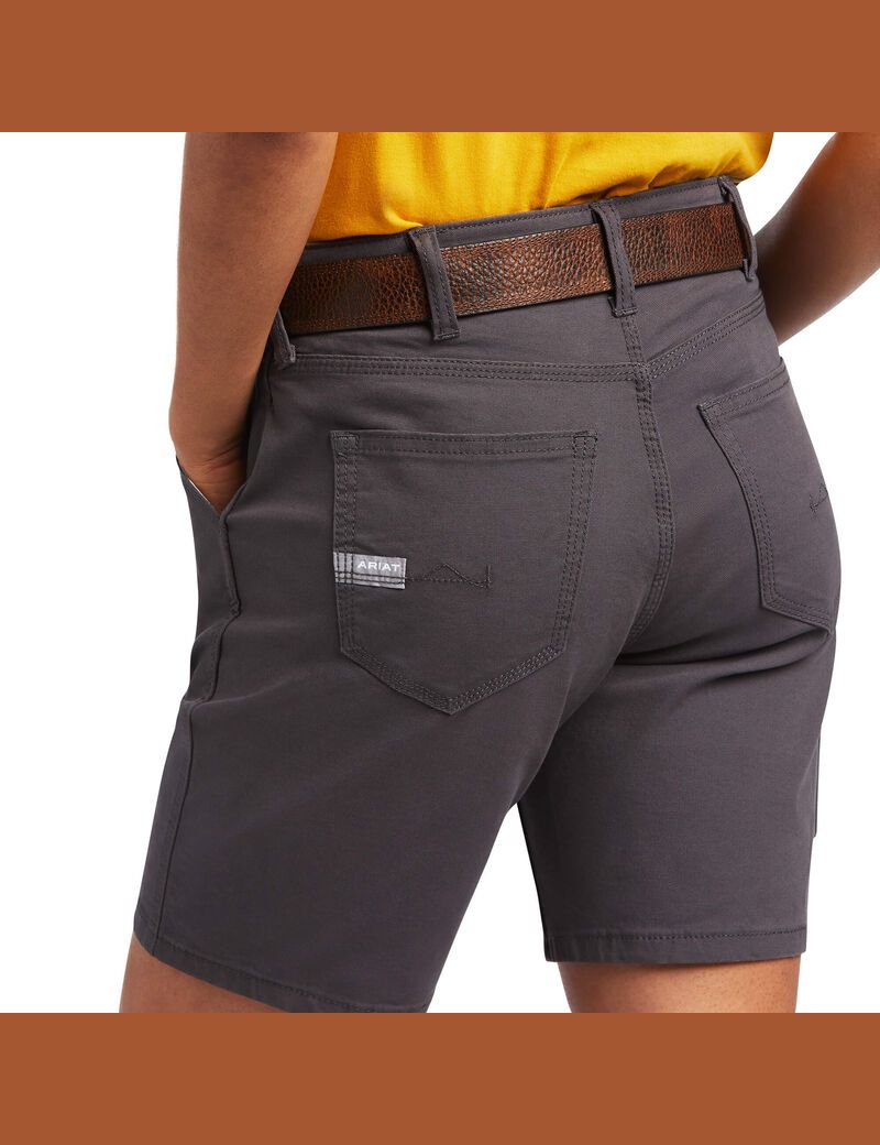 Bermudas Ariat Rebar DuraStretch Made Tough Grises | FSP758964