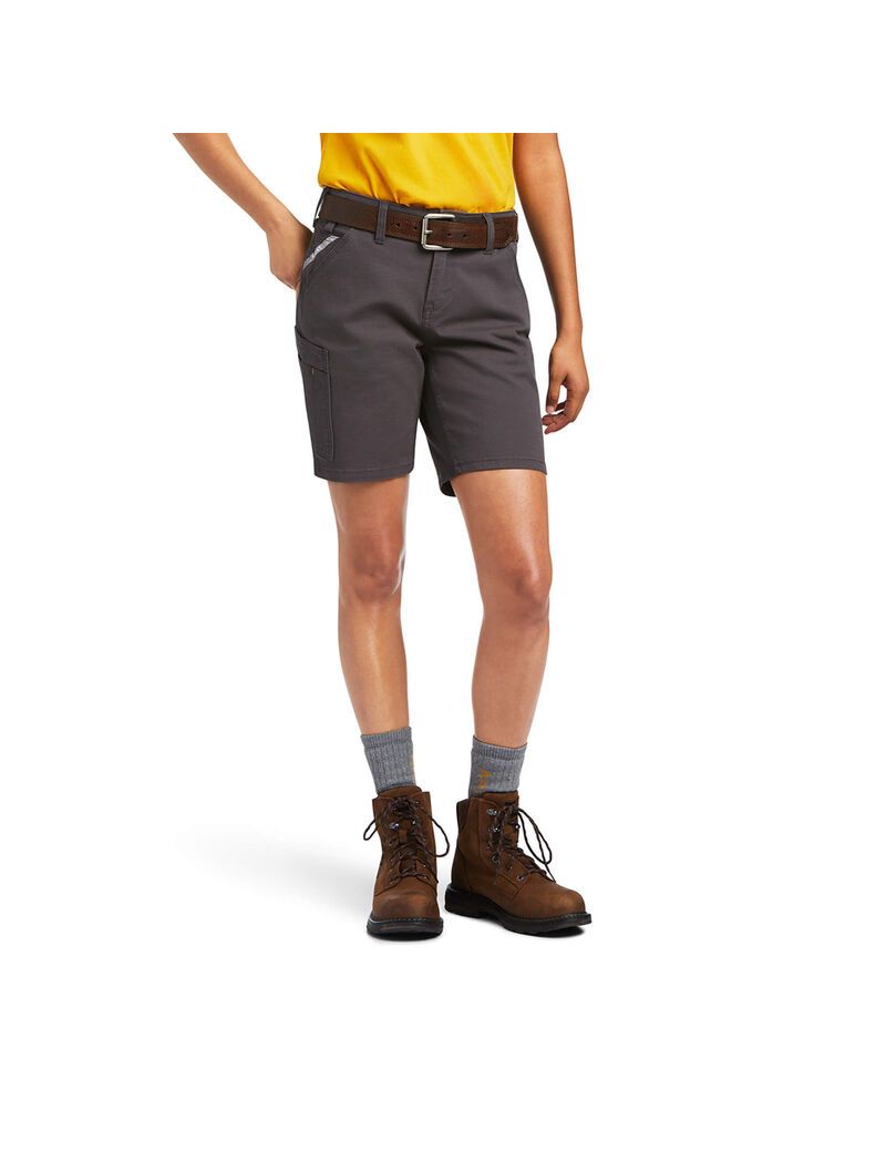 Bermudas Ariat Rebar DuraStretch Made Tough Grises | FSP758964