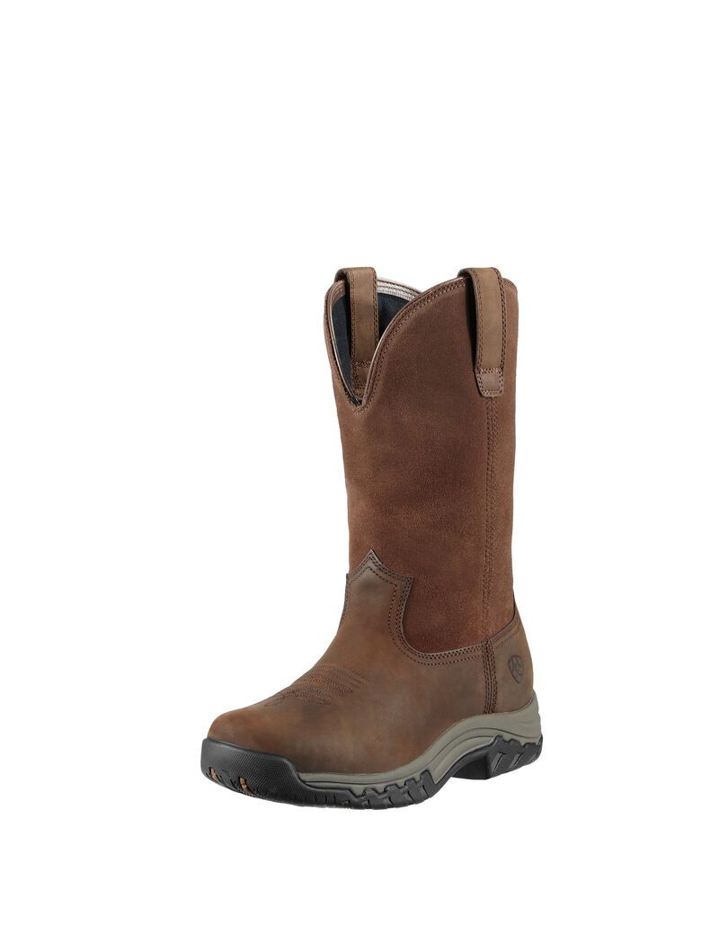 Botas De Equitacion Ariat Terrain Pull On Impermeables Marrom | GLJ348915