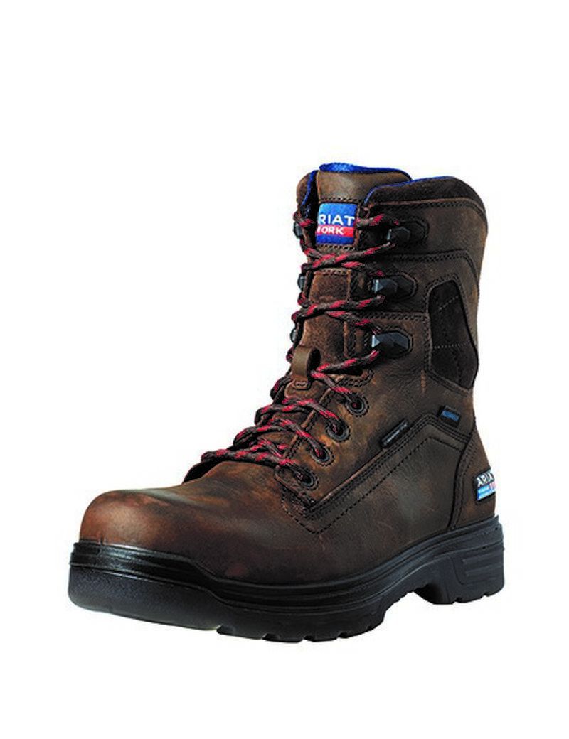 Botas De Trabajo Ariat Turbo 8\' USA Assembled Impermeables Carbon Puntera Marrom | XDP780216