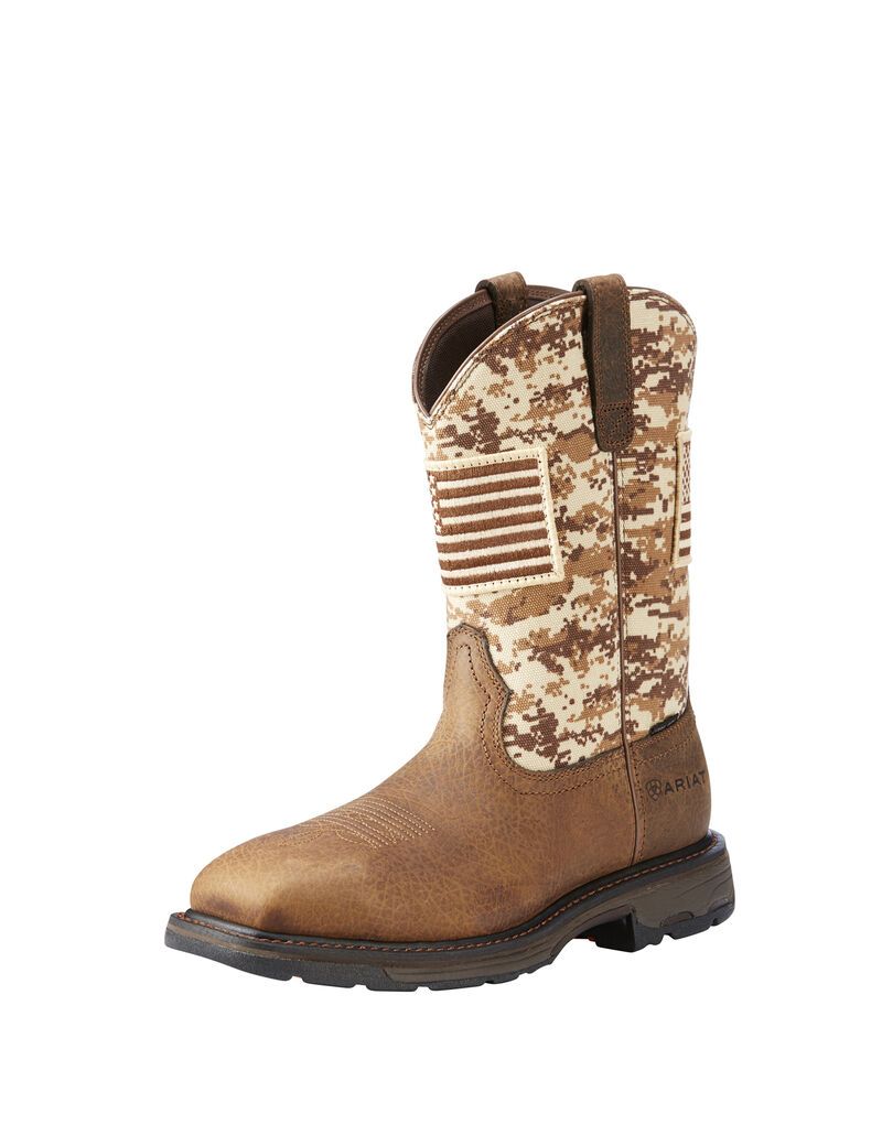 Botas De Trabajo Ariat WorkHog Patriot Steel Puntera Marrom Camuflados | JGE950824