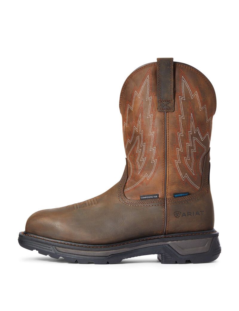 Botas Impermeables Ariat Big Rig Composite Puntera Trabajo Marrom Oscuro | OTN846913