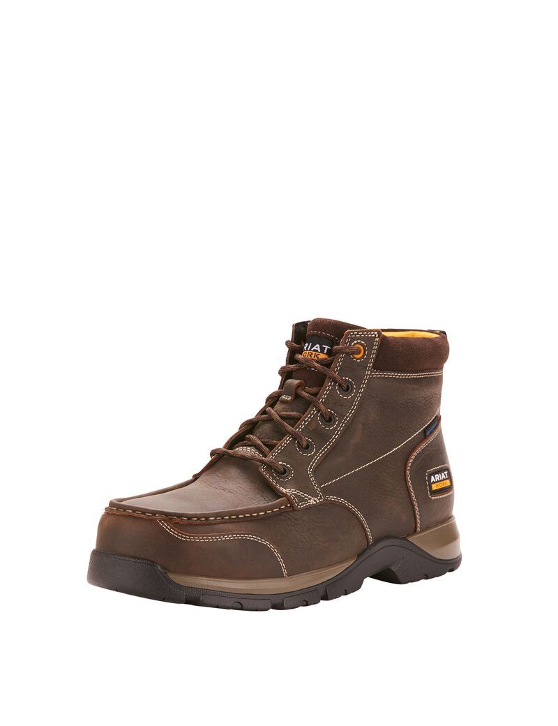 Botas Impermeables Ariat Edge LTE Chukka Composite Puntera Trabajo Marrom Oscuro | QJV562319