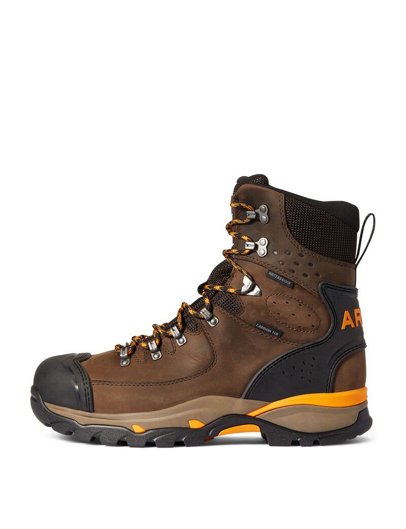 Botas Impermeables Ariat Endeavor 8' Carbon Puntera Trabajo Chocolate Marrom | WPK862597