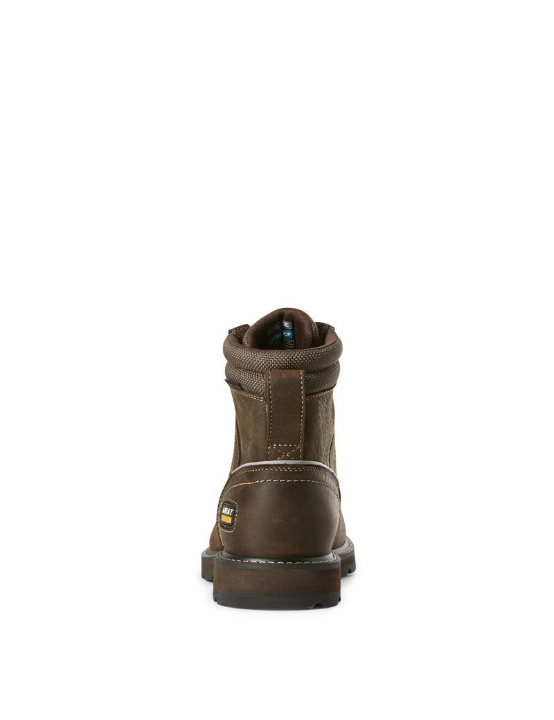 Botas Impermeables Ariat Groundbreaker 6' II Steel Puntera Trabajo Marrom Oscuro | MKR748623