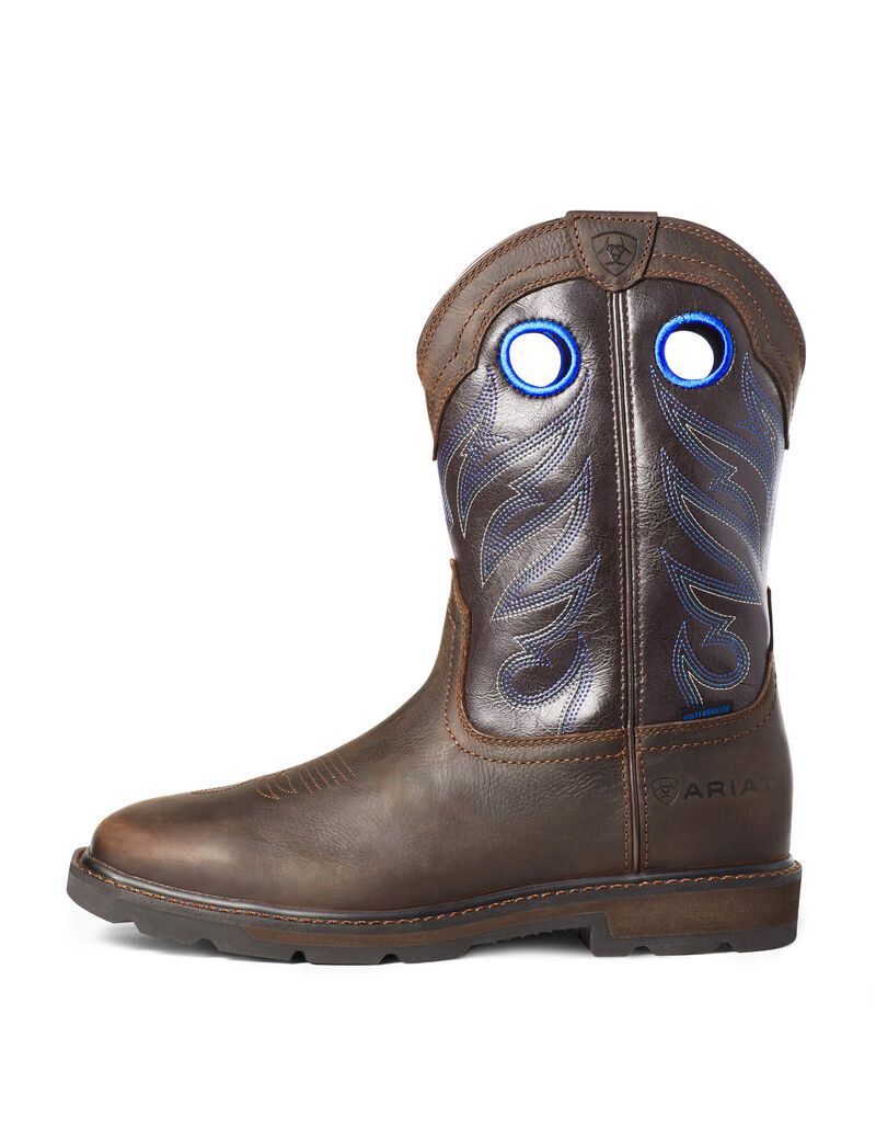 Botas Impermeables Ariat Groundwork Trabajo Marrom Oscuro | JQI142690