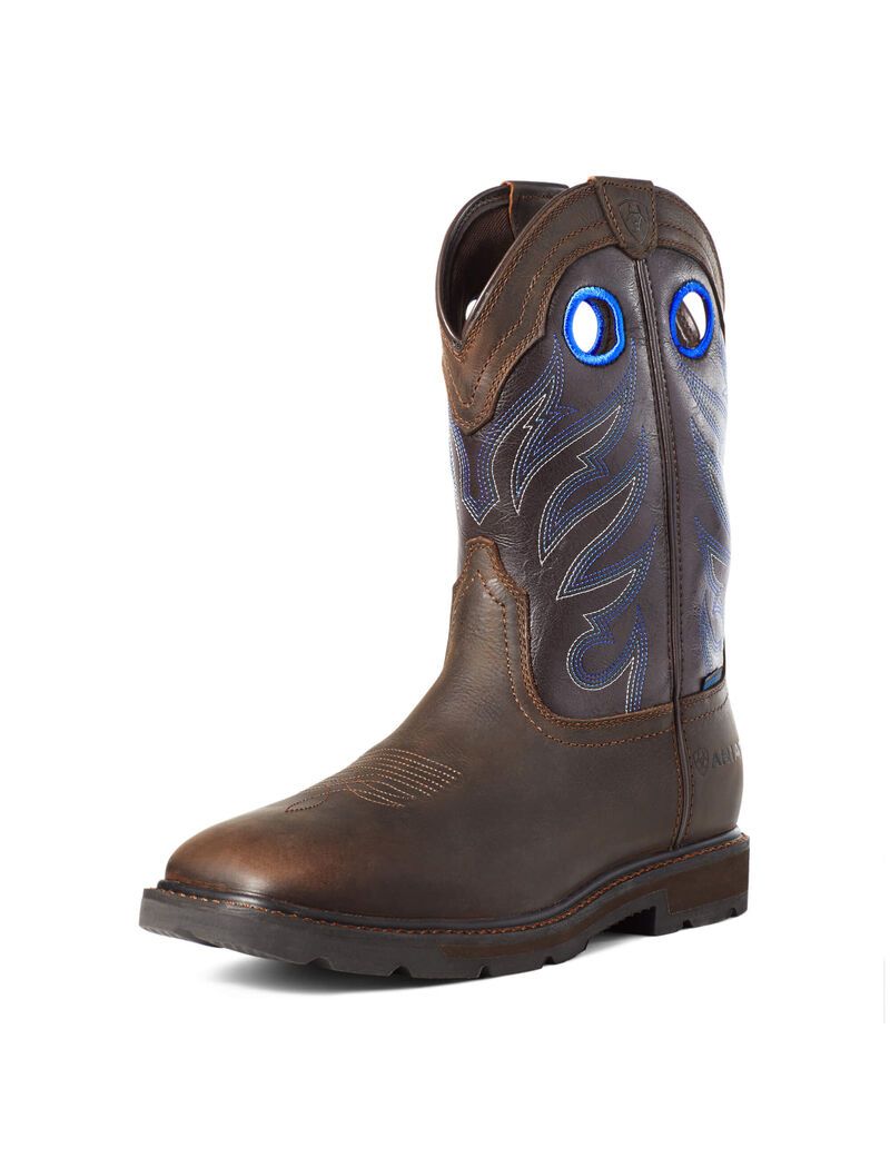 Botas Impermeables Ariat Groundwork Trabajo Marrom Oscuro | JQI142690