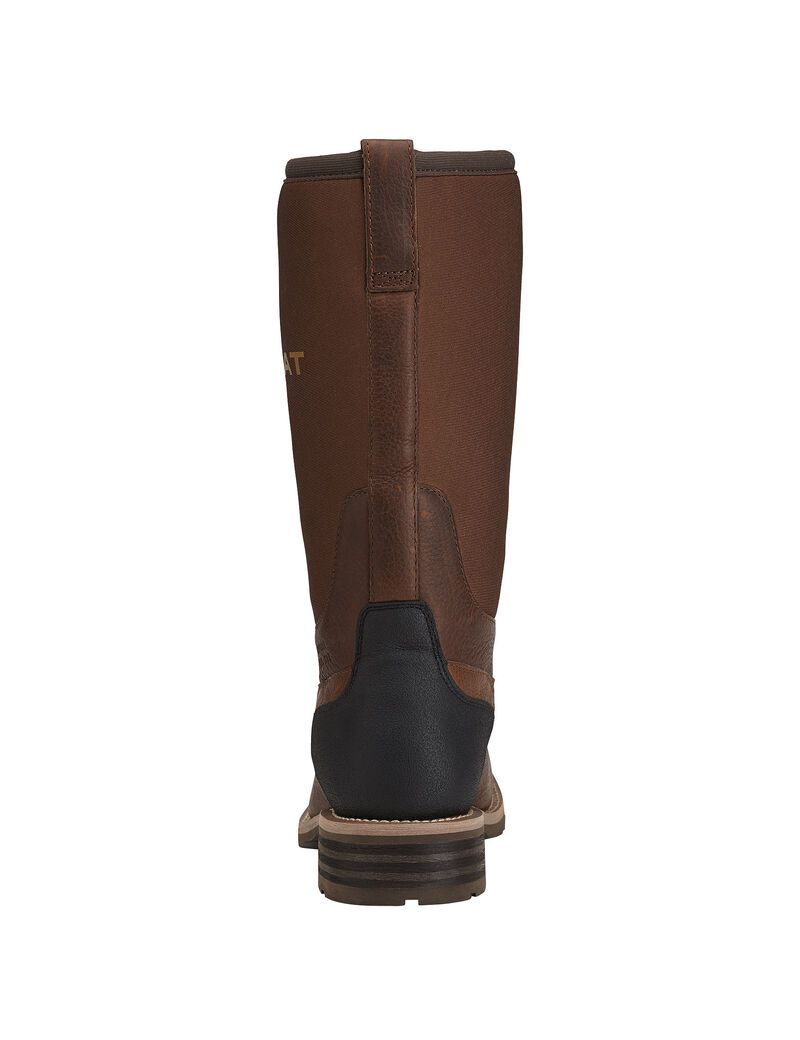 Botas Impermeables Ariat Híbrido All Weather Steel Puntera Trabajo Marrom | JMU347852