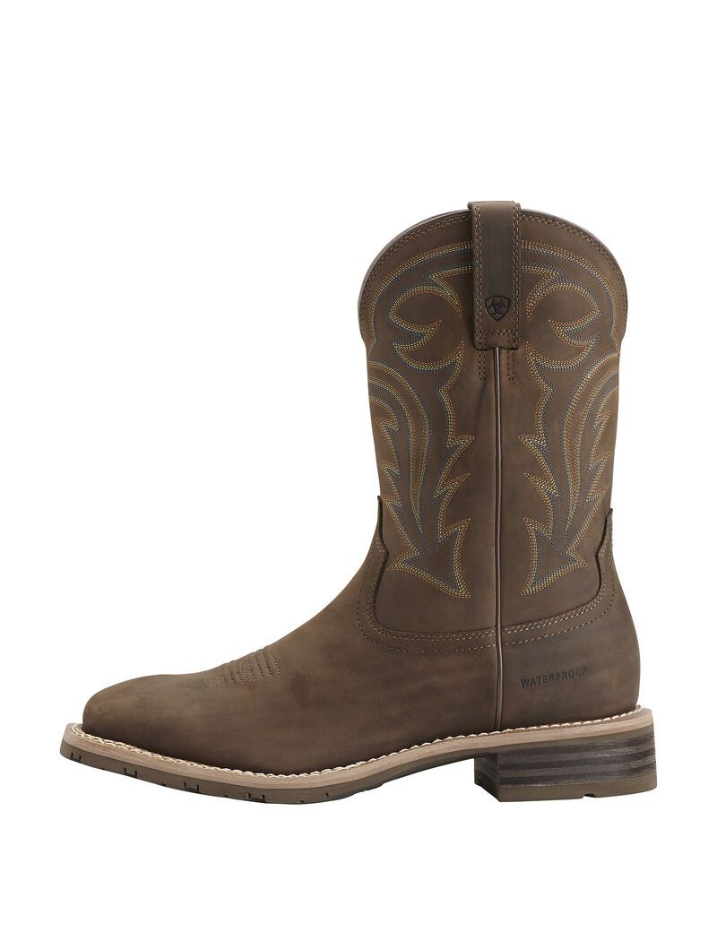 Botas Impermeables Ariat Híbrido Rancher Western Marrom | JPX981360