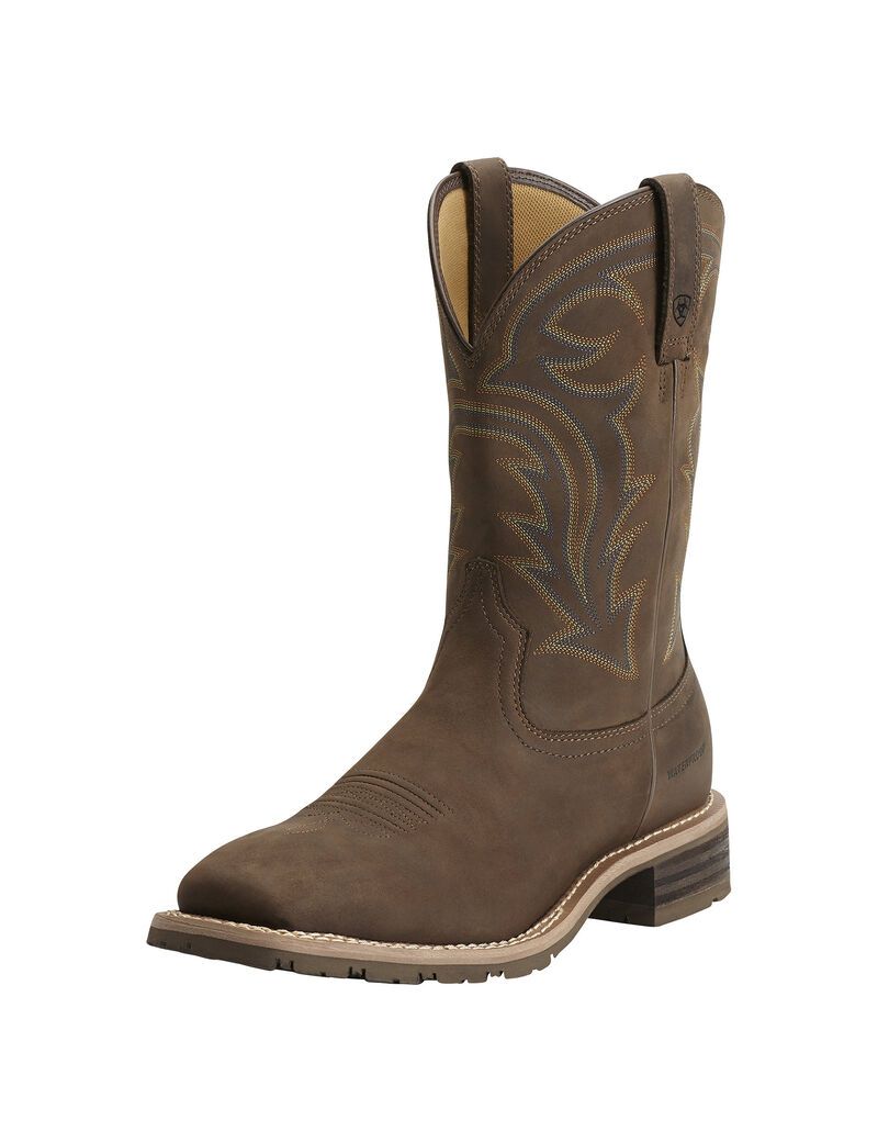 Botas Impermeables Ariat Híbrido Rancher Western Marrom | JPX981360