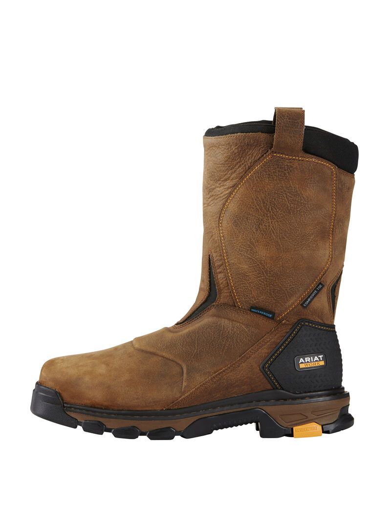 Botas Impermeables Ariat Intrepid Pull-On Composite Puntera Trabajo Marrom | WLU945281