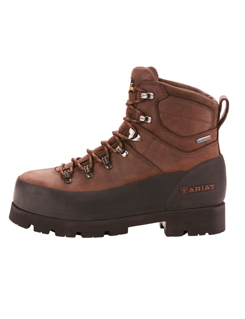 Botas Impermeables Ariat Linesman Ridge 6' GORE-TEX Composite Puntera Trabajo Marrom | BLK560783