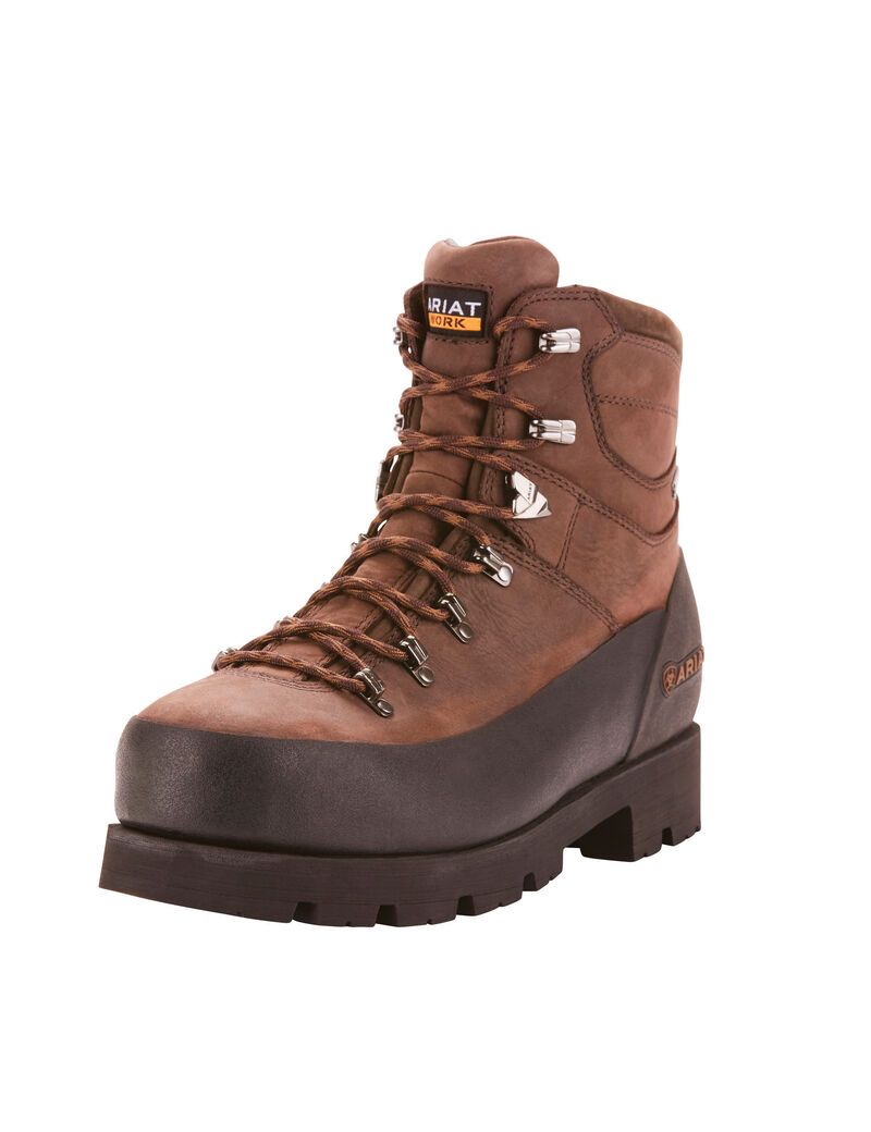 Botas Impermeables Ariat Linesman Ridge 6\' GORE-TEX Composite Puntera Trabajo Marrom | BLK560783