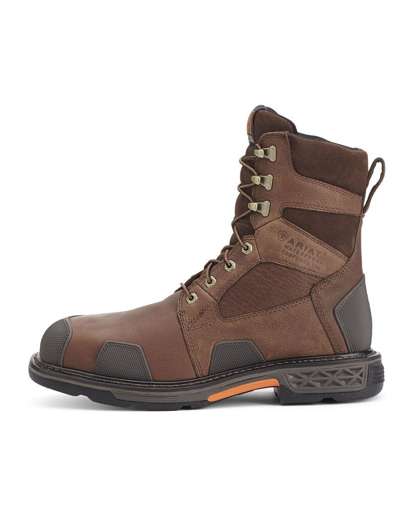 Botas Impermeables Ariat OverDrive 8' Anchos Square Puntera Composite Puntera Trabajo Marrom | IBX846039