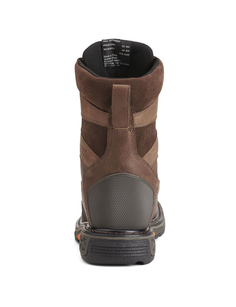 Botas Impermeables Ariat OverDrive 8' Anchos Square Puntera Composite Puntera Trabajo Marrom | IBX846039