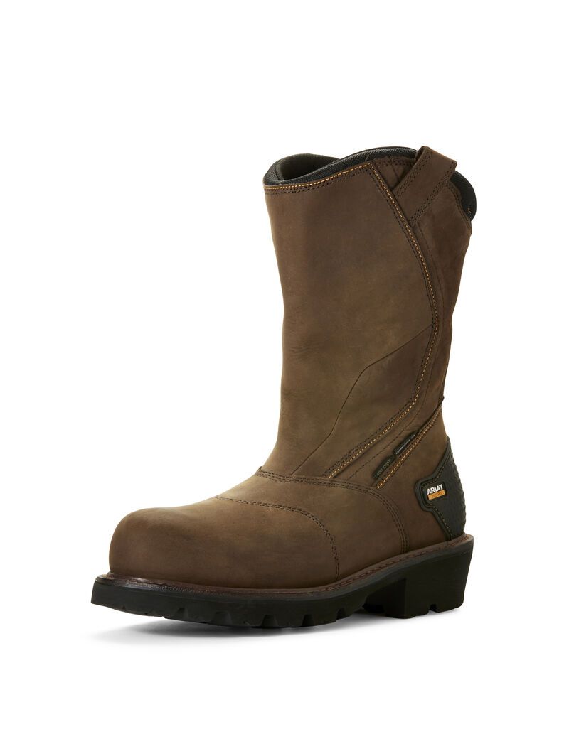 Botas Impermeables Ariat Powerline 400G 400g Composite Puntera Trabajo Marrom | IXO542768