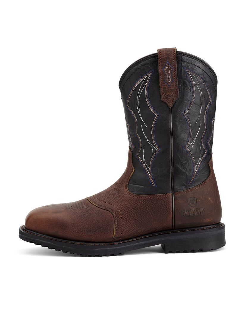 Botas Impermeables Ariat RigTek Anchos Square Puntera Composite Puntera Trabajo Marrom | FBN491083