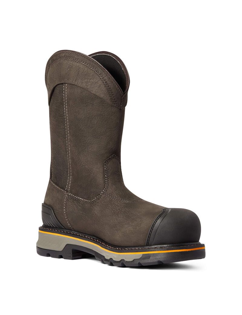 Botas Impermeables Ariat Stump Jumper Pull-On Composite Puntera Trabajo Cafes | CWT658402