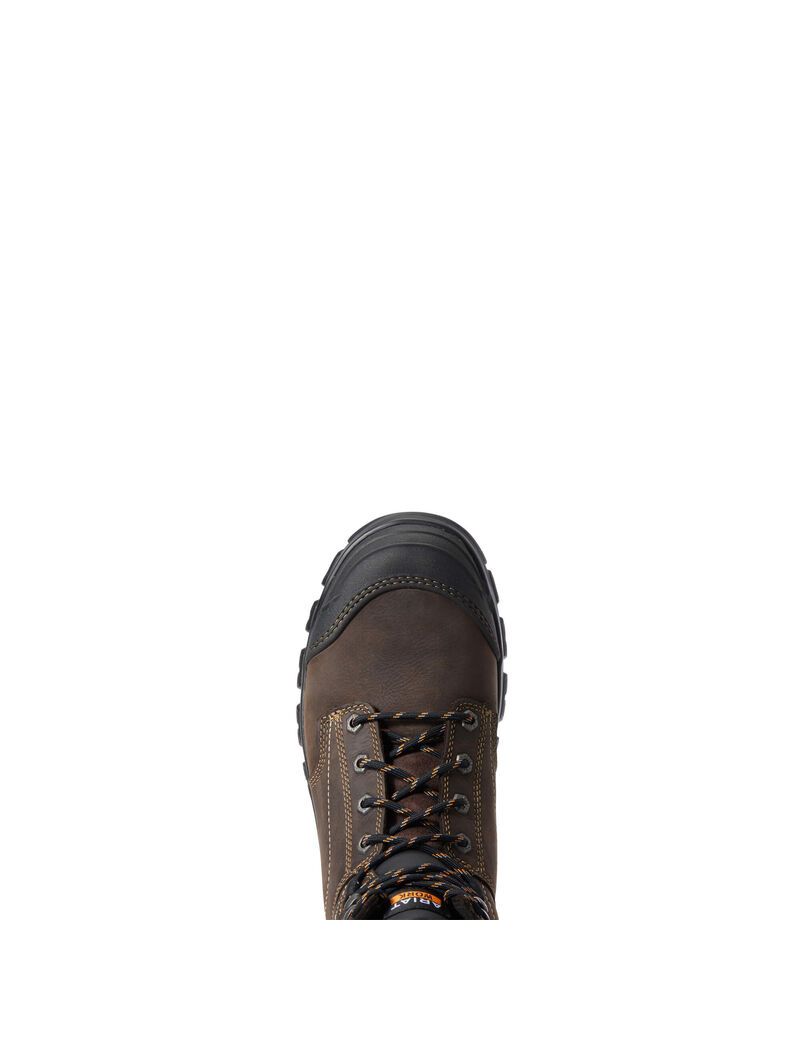 Botas Impermeables Ariat Treadfast 6' Steel Puntera Trabajo Marrom Oscuro | KTG083265