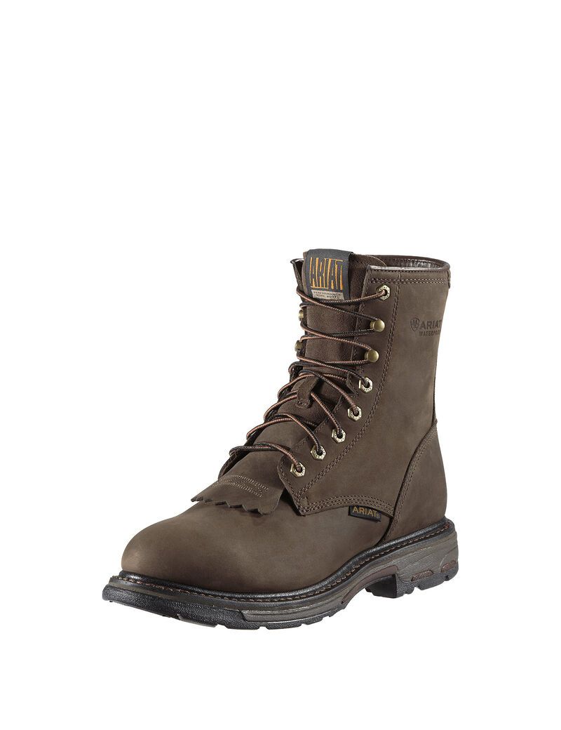 Botas Impermeables Ariat WorkHog 8\' Trabajo Marrom | OLQ328791