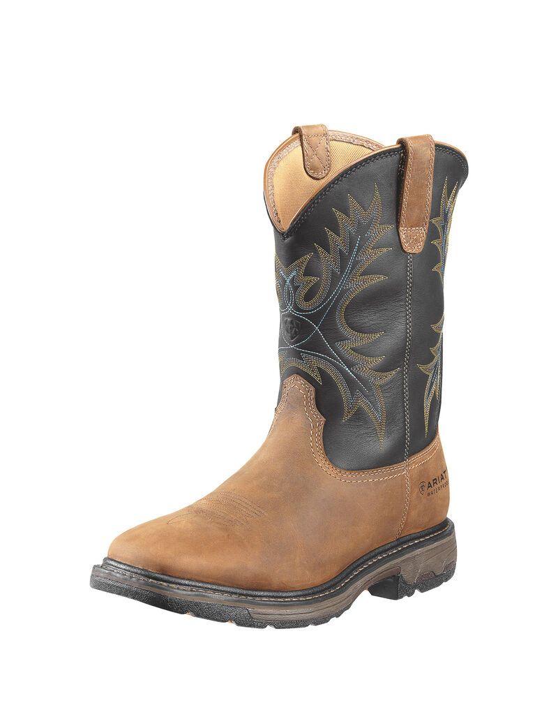 Botas Impermeables Ariat WorkHog Anchos Square Puntera Steel Puntera Trabajo Multicolor | FEA895170