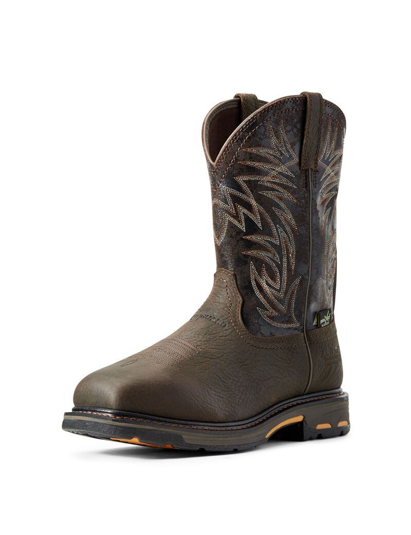 Botas Impermeables Ariat WorkHog Anchos Square Puntera MetGuard Composite Puntera Trabajo Marrom | MYA629874