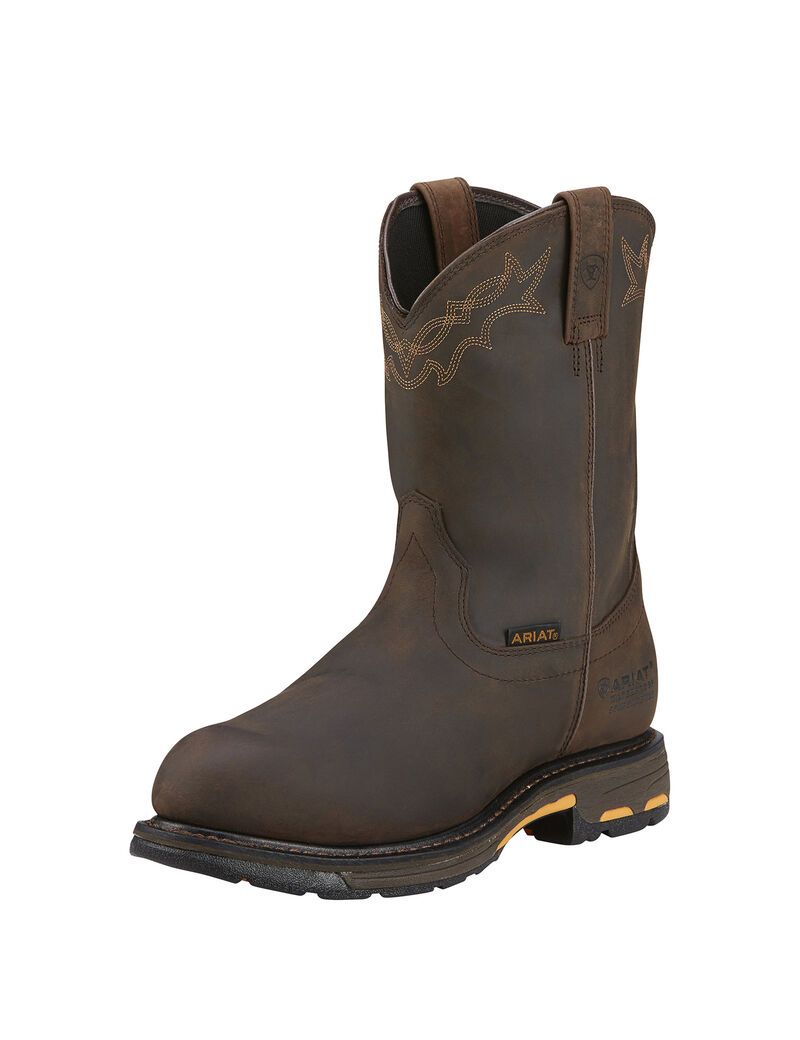 Botas Impermeables Ariat WorkHog Composite Puntera Trabajo Marrom | GLB768301