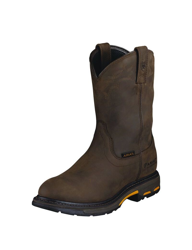 Botas Impermeables Ariat WorkHog Trabajo Marrom | NWG206748