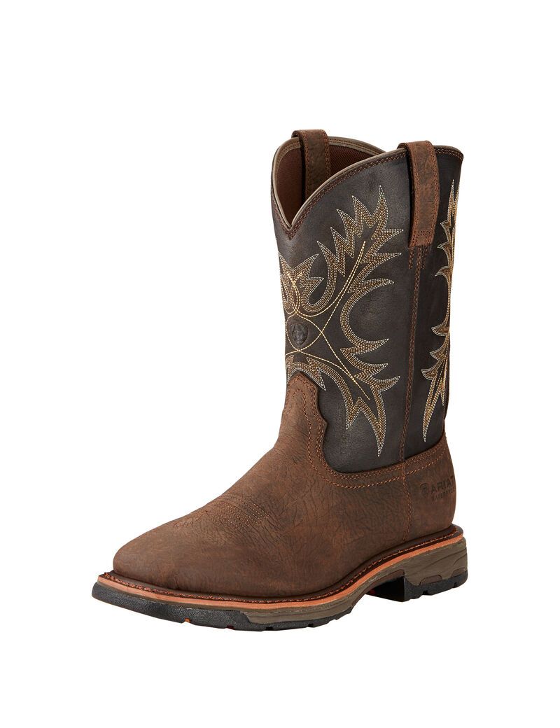 Botas Impermeables Ariat WorkHog Trabajo Marrom | PYN960817