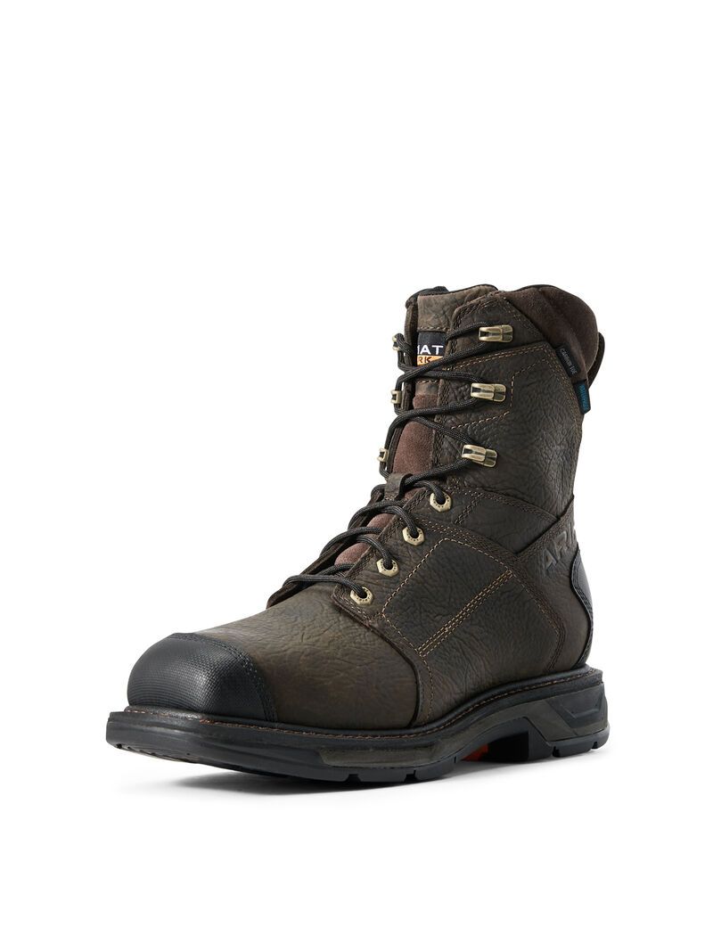 Botas Impermeables Ariat WorkHog XT 8\' Side Zip Carbon Puntera Trabajo Marrom | YDH327150