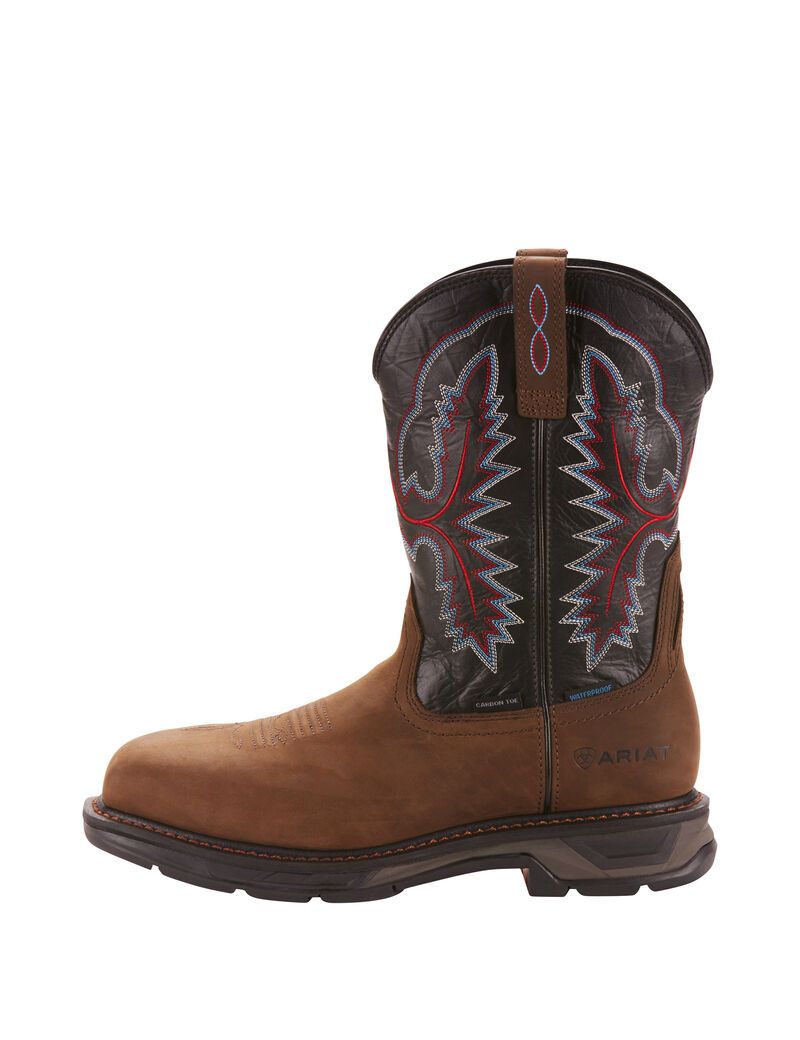 Botas Impermeables Ariat WorkHog XT Carbon Puntera Trabajo Marrom | AJG075914