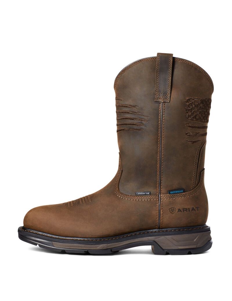 Botas Impermeables Ariat WorkHog XT Patriot Carbon Puntera Trabajo Marrom | KSO067384