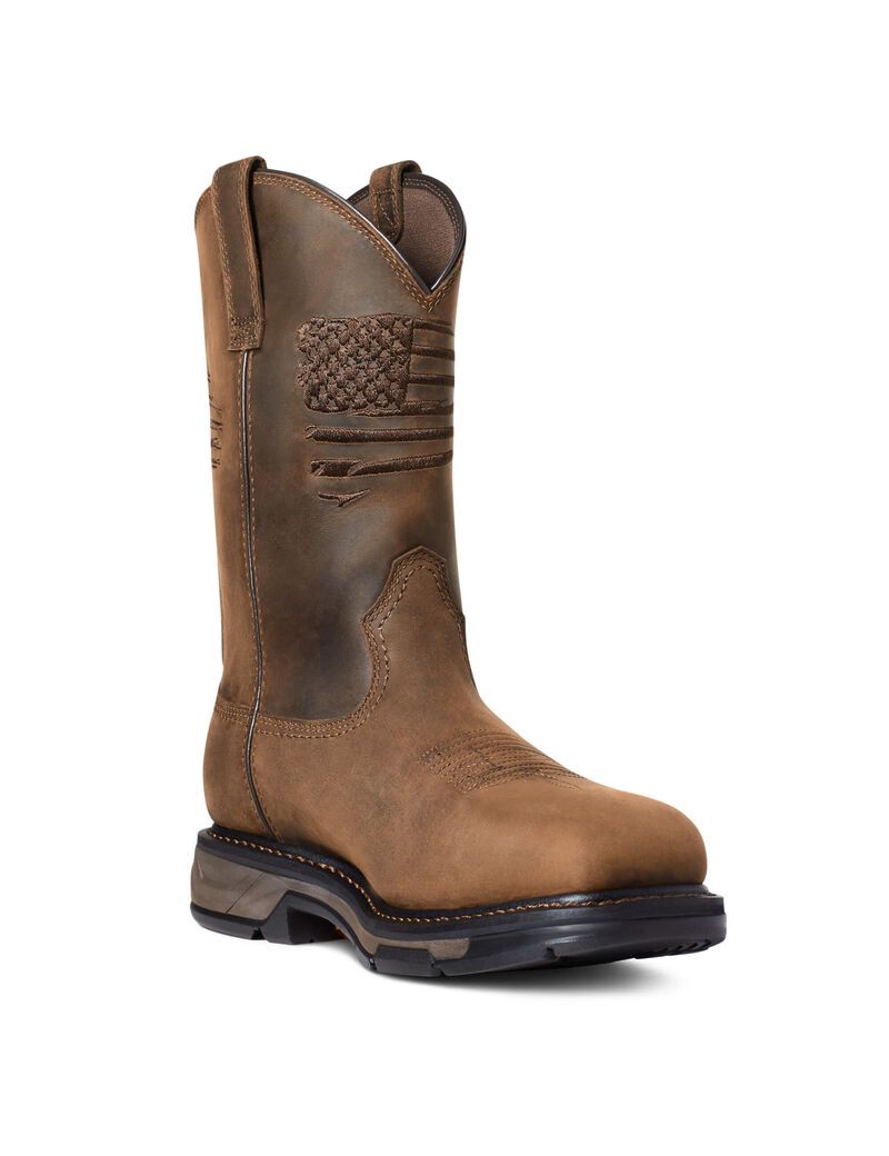 Botas Impermeables Ariat WorkHog XT Patriot Carbon Puntera Trabajo Marrom | KSO067384