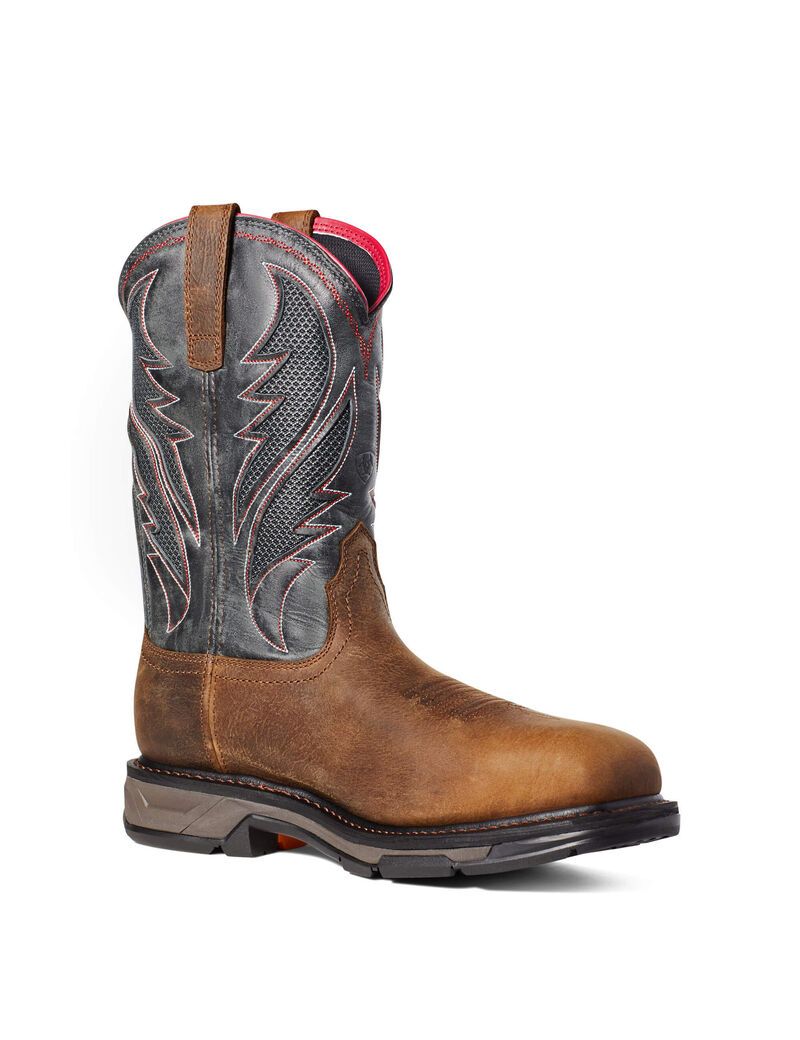 Botas Impermeables Ariat WorkHog XT VentTEK Carbon Puntera Trabajo Marrom | GBM103245