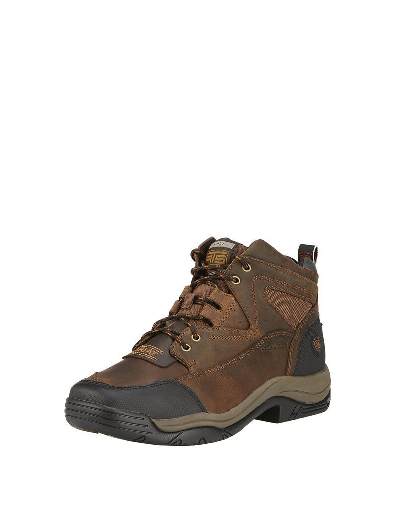 Botas Montaña Ariat Terrain Anchos Square Puntera Steel Puntera Trabajo Marrom | MNB624831