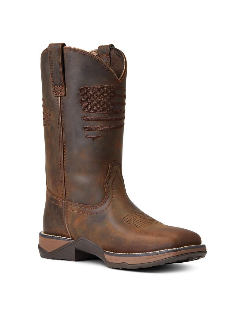 Botas Occidentales Ariat Anthem Patriot Marrom | ICH038951