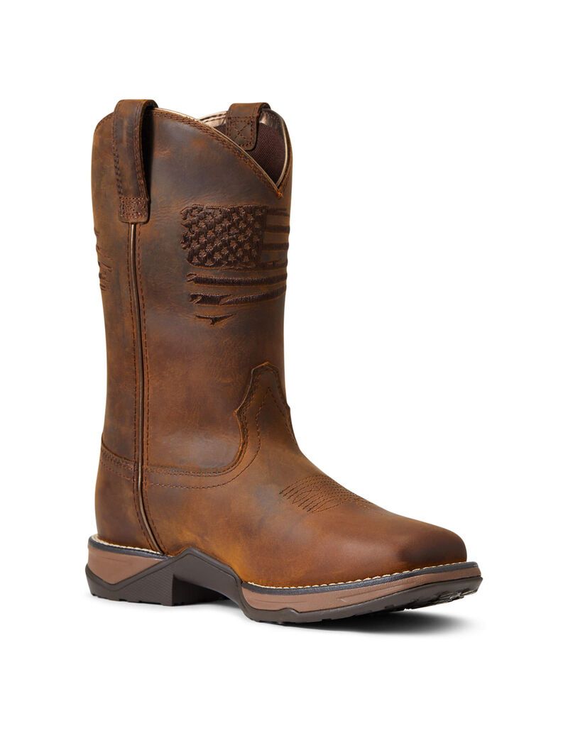 Botas Occidentales Ariat Anthem Patriot Impermeables Marrom | XHK078364