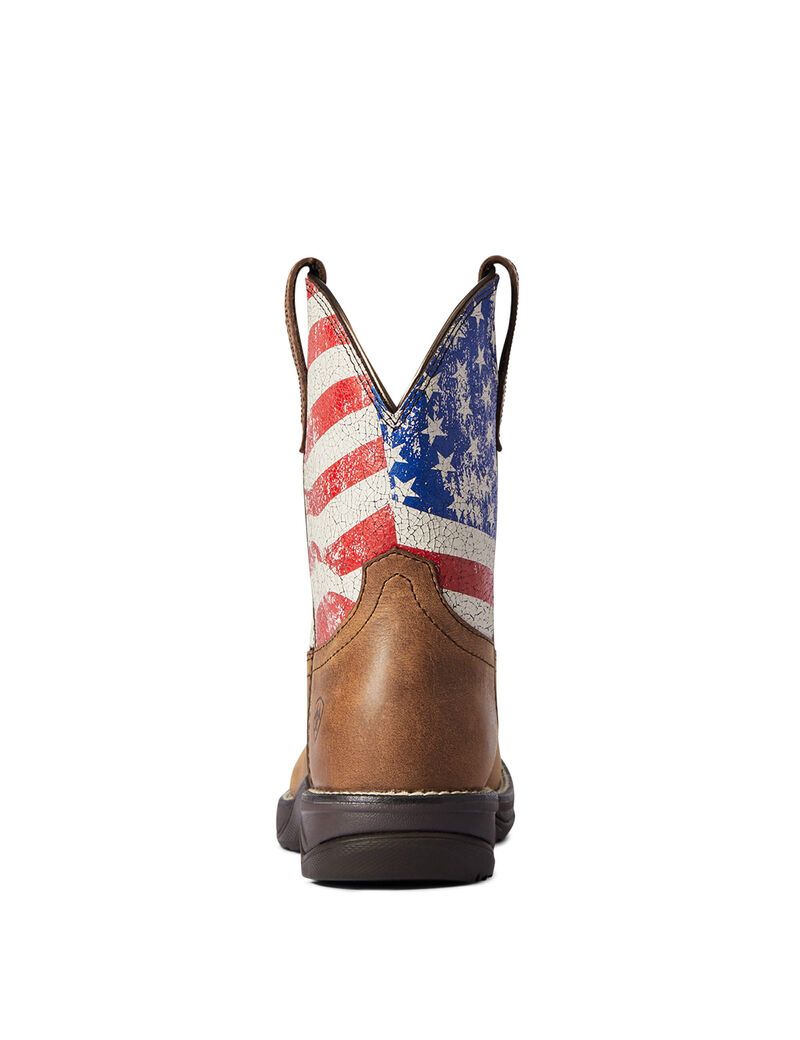 Botas Occidentales Ariat Anthem Shortie Patriot Rojos Marrom | RXN123780