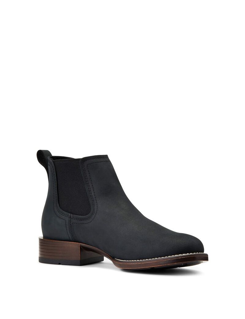 Botas Occidentales Ariat Booker Ultra Round Puntera Negros | TKH658127