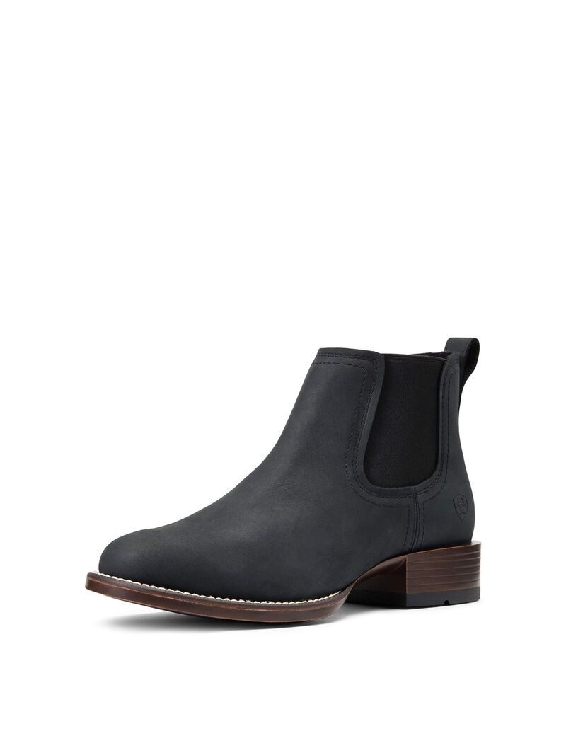 Botas Occidentales Ariat Booker Ultra Round Puntera Negros | TKH658127