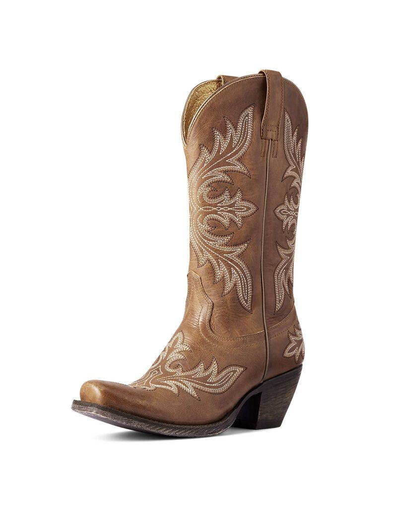 Botas Occidentales Ariat Circuit Rosewood Beige Marrom | CBP109854