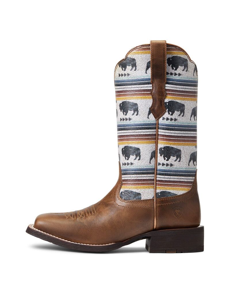 Botas Occidentales Ariat Circuit Savanna Grises Marrom | KGM935426