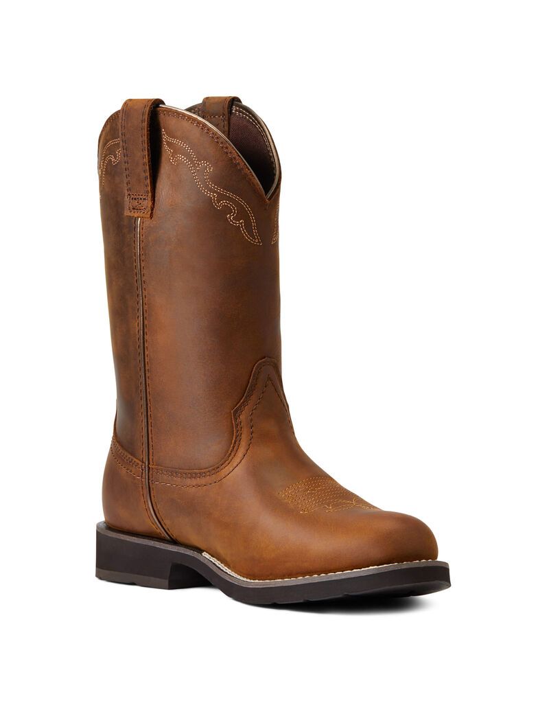 Botas Occidentales Ariat Delilah Round Puntera Impermeables Marrom | IUS396504