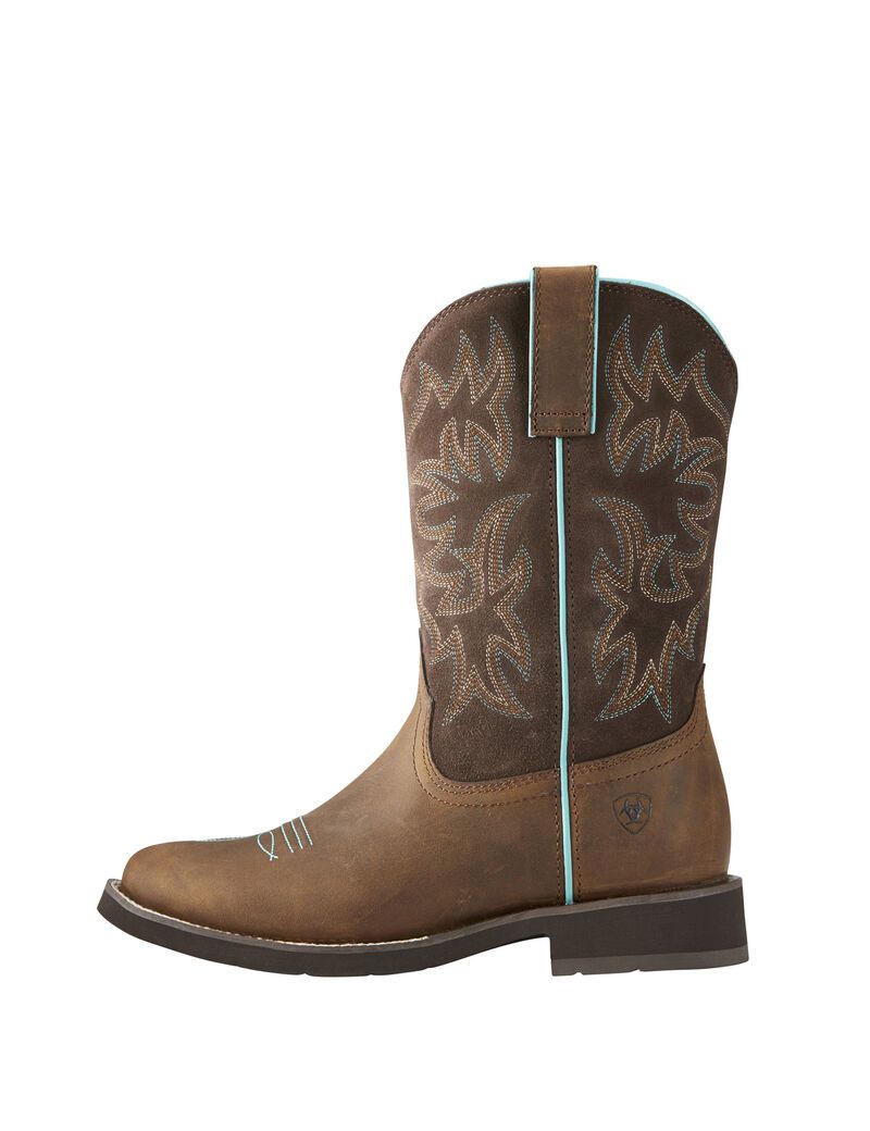 Botas Occidentales Ariat Delilah Round Puntera Marrom | WOR879531