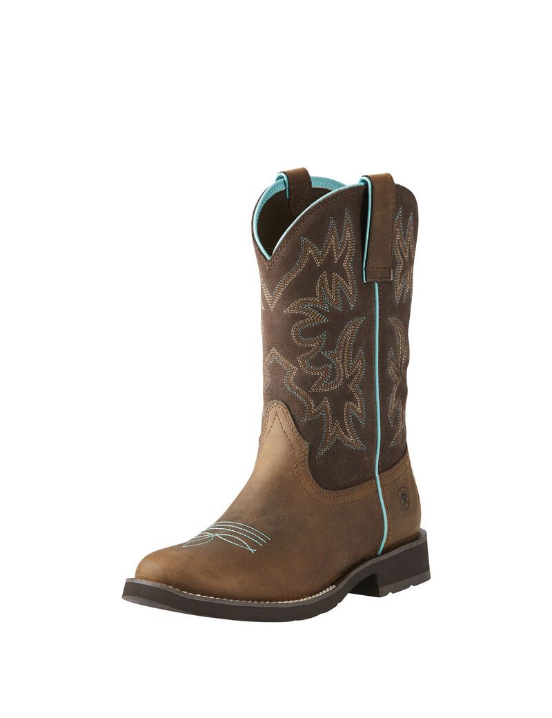 Botas Occidentales Ariat Delilah Round Puntera Marrom | WOR879531