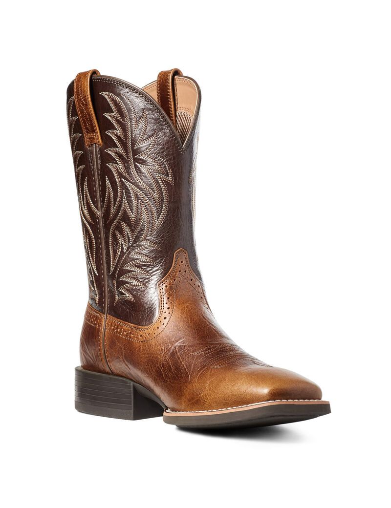 Botas Occidentales Ariat Deporte Anchos Square Puntera Marrom | NSW369451