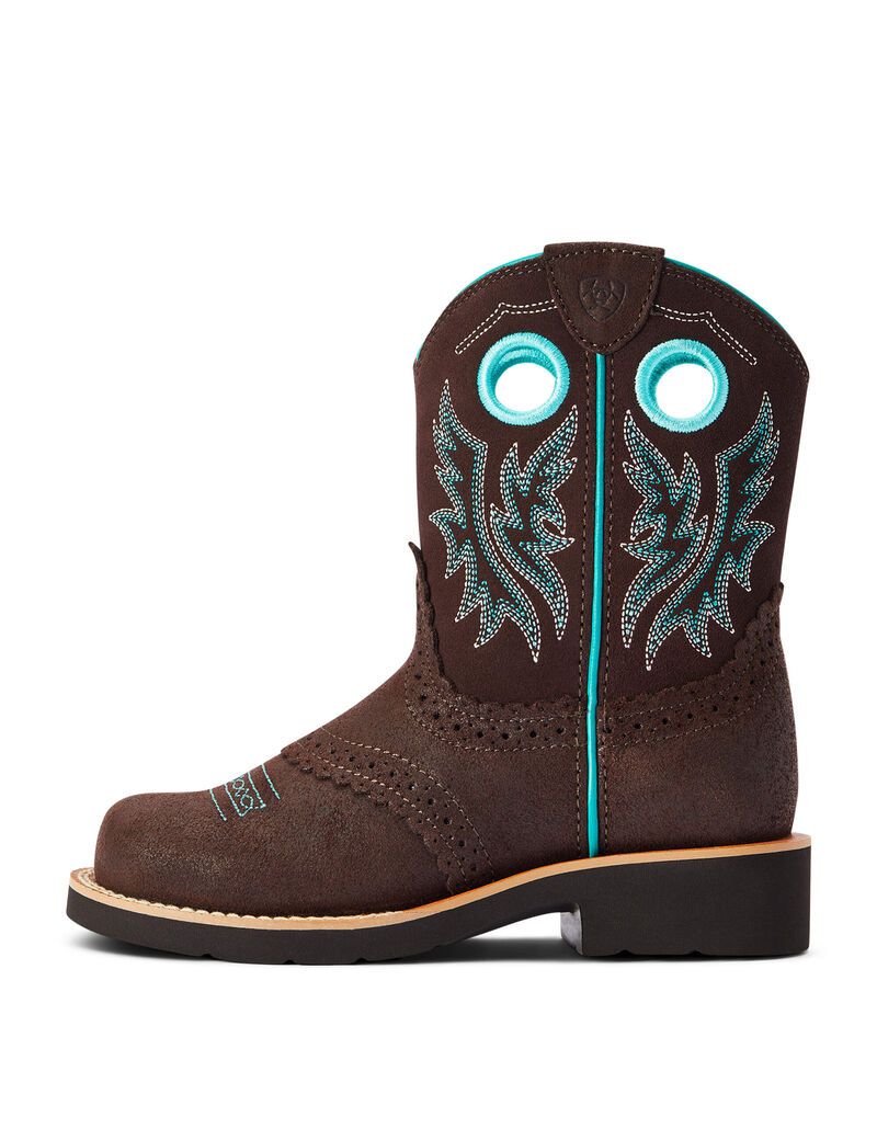 Botas Occidentales Ariat Fatbaby Cowgirl Azul Rey Chocolate | POI502347